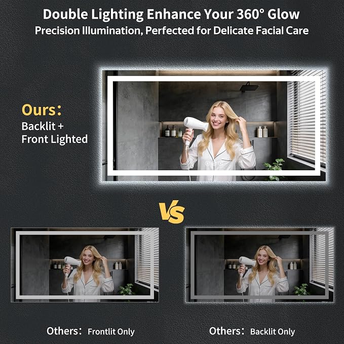 72"x36" LED Bathroom Mirror - Image 4