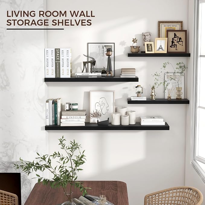 Venusmiles Floating Shelves for Wall 36 inch Long, Engineered Wood Wall Shelves - Image 2