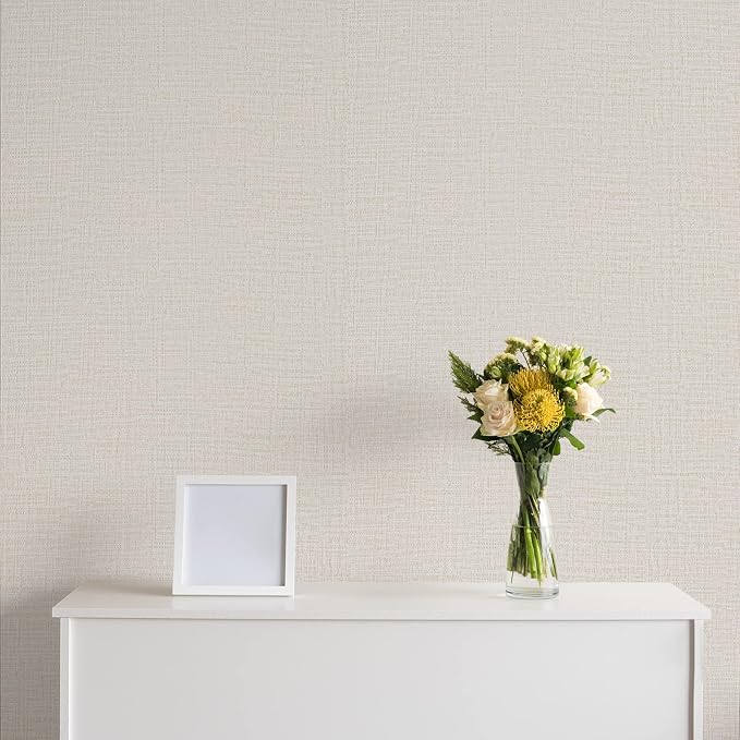 TANONE Contact Paper Peel and Stick, Grasscloth Wallpaper Self Adhesive - Image 7