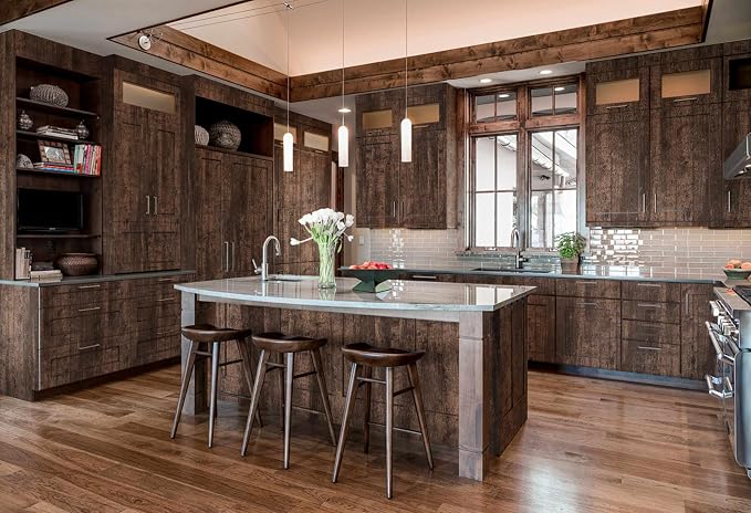 Dimoon Wallpaper 17.7" x236'' Wood Peel and Stick Wallpaper Removable Brown - Image 5