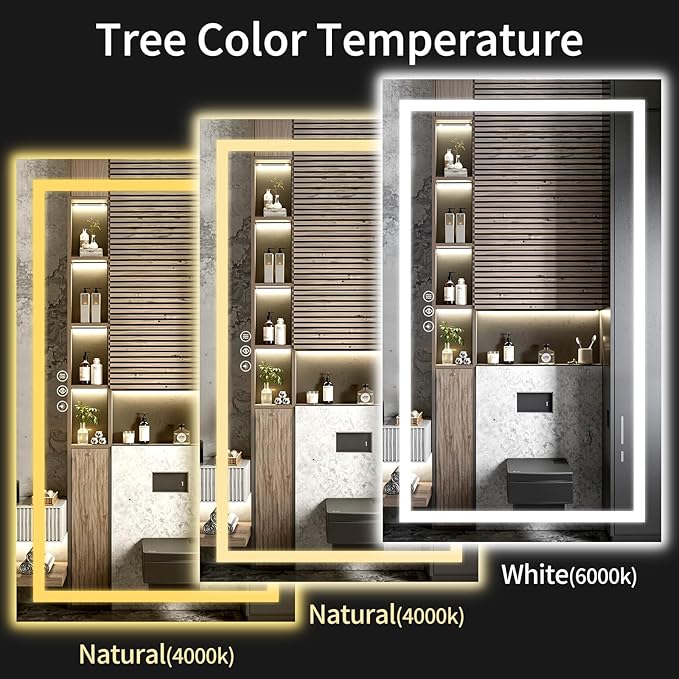 LED Bathroom Mirrors 28"x60" Bathroom Mirror - Image 5