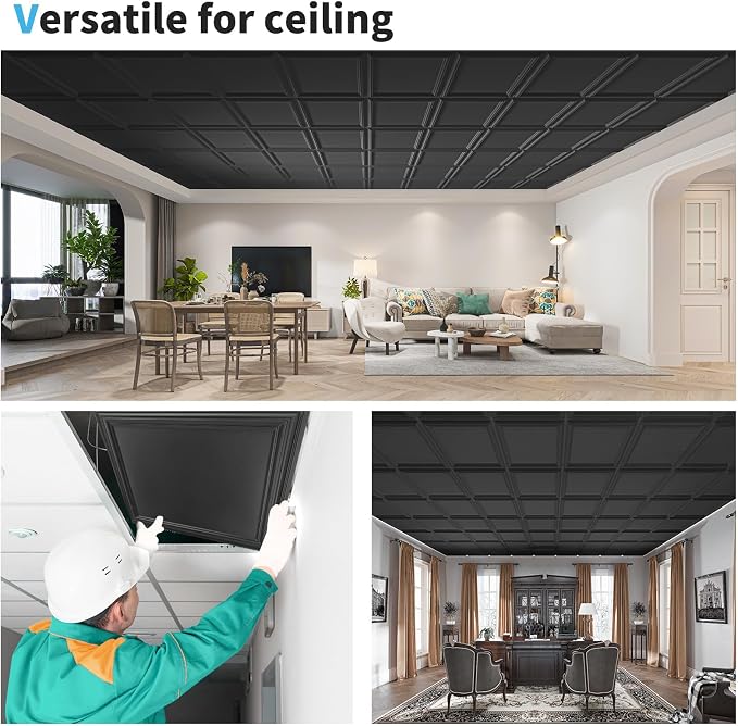 Art3d 36-Pack Drop Relief Ceiling Tiles - Image 9