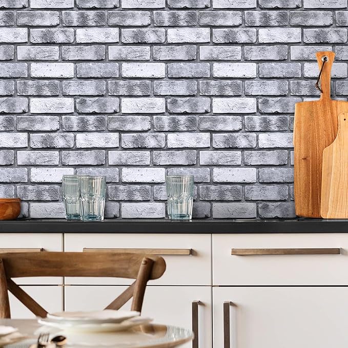 COMSTICKC 3D Faux Brick Wall Panel Peel and Stick, Small Size, Ultra-Light PVC - Image 2