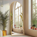 Sweetcrispy 64"x21" Arched Full Length Mirror, Leaning or Standing Full Body by Sweetcrispy