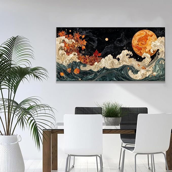 Suconvng Modern Boho Abstract Wall Artwork Canvas Art Wall Decor Pictures - Image 2
