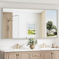 Keonjinn 72 x 36 Inch Brushed Nickel Bathroom Mirrors by Keonjinn
