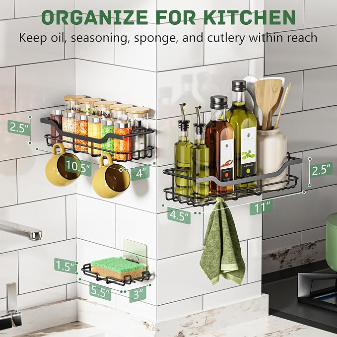 OMAIRA 3-Pack Shower Caddy - Image 5