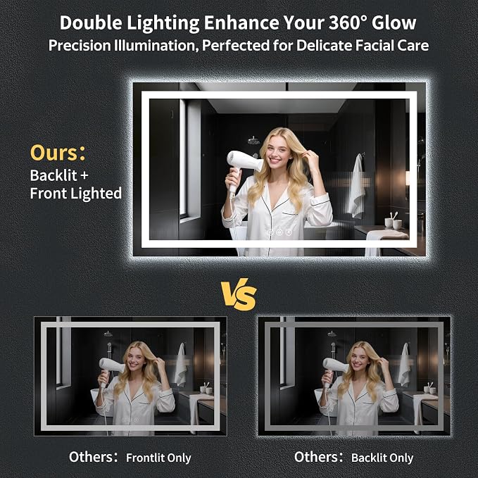60"x36" LED Bathroom Mirror - Image 4