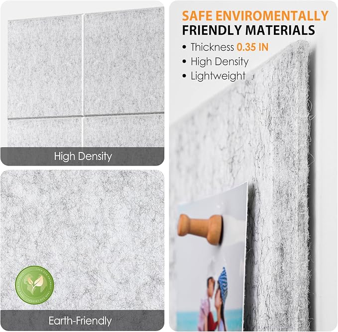 MaxGear Large Cork Board for Wall 36" x 24", Light Gray Bulletin Board - Image 2