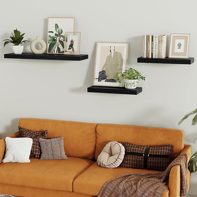 Vivelove Black Bathroom Shelves Over Toilet, Wall Shelf - Image 7