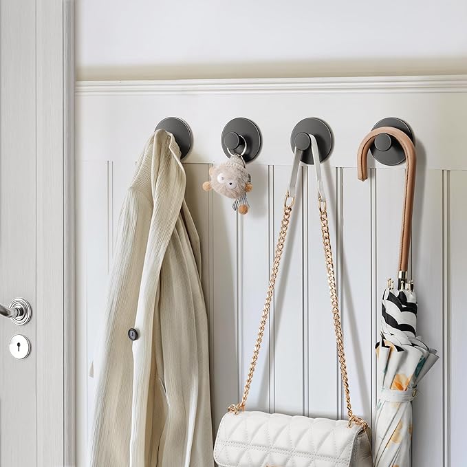 bussdis 10-Pack White Adhesive Wall Hook - Image 4