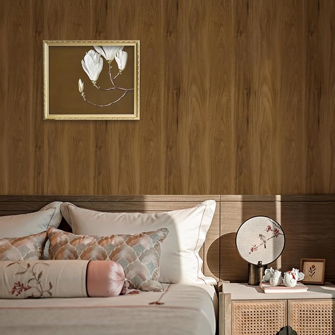 Wood Contact Paper Peel and Stick, Thicken Vintage Brown Wood Grain Wallpaper - Image 5