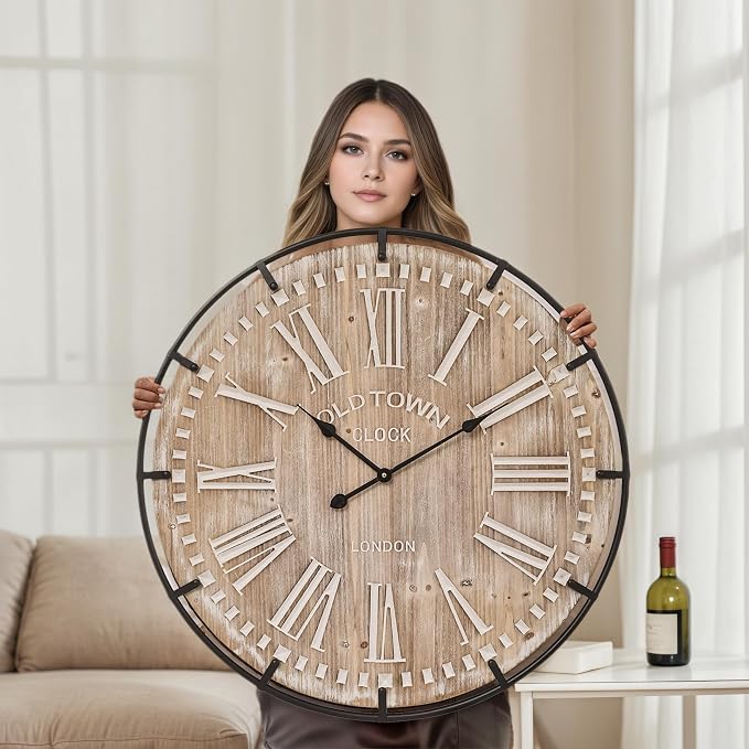 Farmhouse Wall Clock 30 Inch by MICWIC