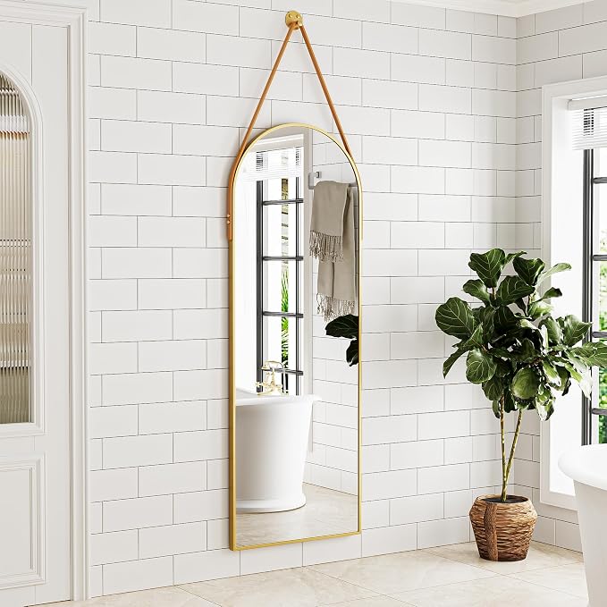 Full Length Mirror, Arched Wall Mounted Mirror, Wall Mirrors Full Length - Image 2
