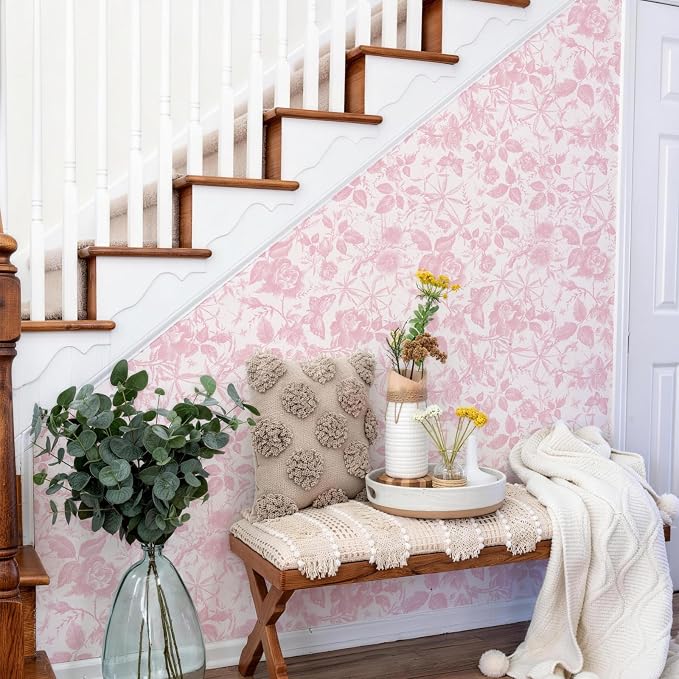 JiffDiff Floral Vintage Wallpaper Peel and Stick - Image 7