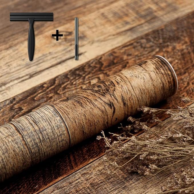 TANONE Wood Contact Paper Kitchen Peel and Stick Wallpaper, Self Adhesive by TANONE