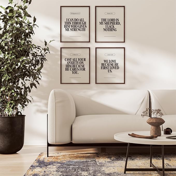 Locomiss Black and White Christian Wall Art Decor Posters, Modern Bible Verse - Image 4