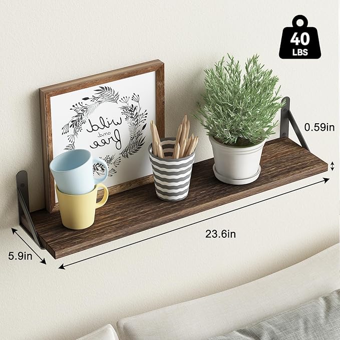 YGEOMER 23.6 Inch Floating Shelves - Image 3