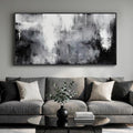 Large Framed Black and White Abstract Wall Art by Cuspin
