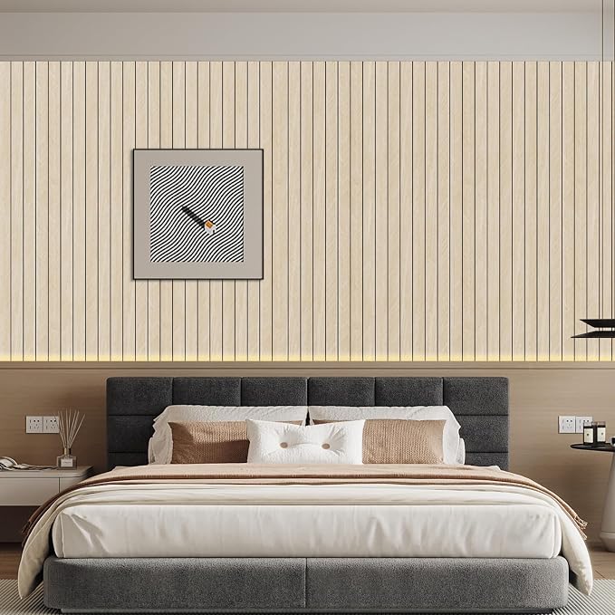Arthome Peel and Stick Slat Wall Panels 15.7 "x120, Self-Adhesive PVC Wood - Image 5