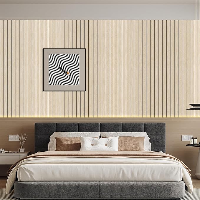Arthome Peel and Stick Slat Wall Panels 15.7 "x400, Self-Adhesive PVC Wood - Image 3
