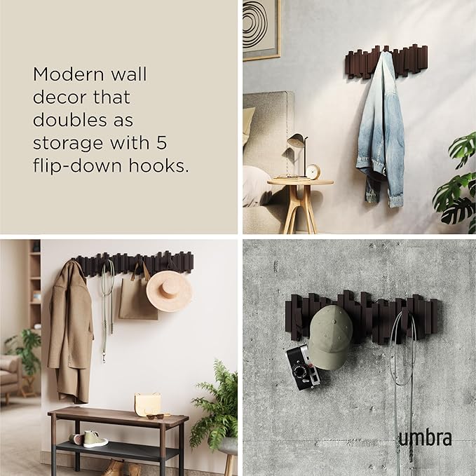 Umbra Sticks Wall-Mounted Coat Rack Rail Hook - Image 4