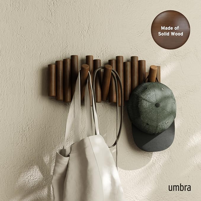 Umbra Picket Wall-Mounted Coat Rack Rail Hook - Image 2