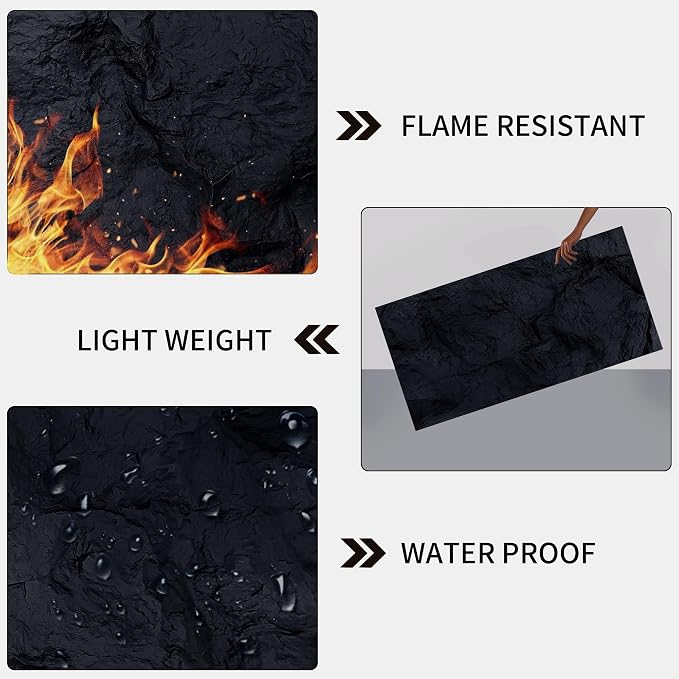 3D Faux Stone Wall Panels, Lightweight & Waterproof Accent Marble Rock Skin - Image 3