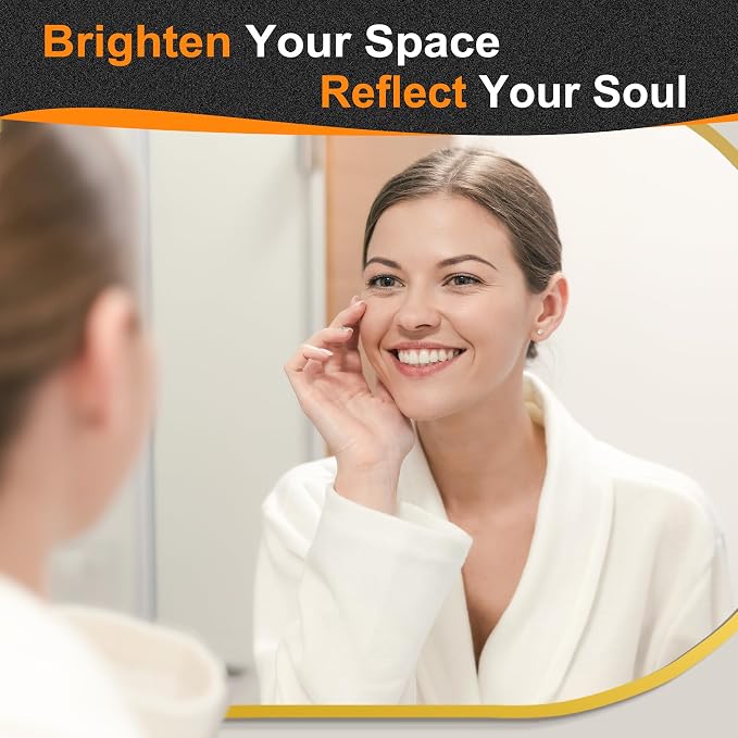 Bathroom Mirror for Wall, Metal Framed Vanity Mirror - Image 5