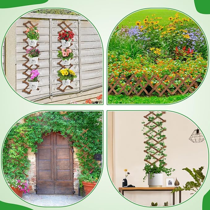 2Packs 13x78in Expandable Wood Wall Trellis - Image 7