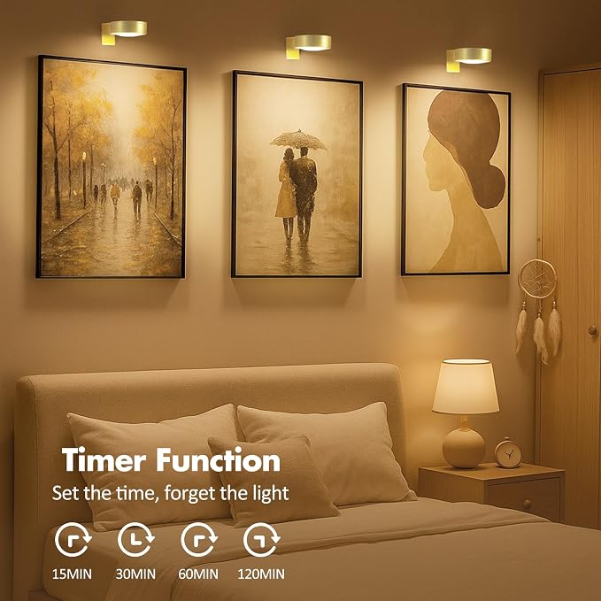 3Pcs Battery Operated Picture Light, Magnetic Led Painting Light - Image 7