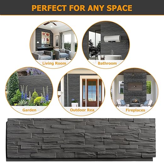 ROOMTEC 1-Pack Faux Stone Wall Covering Panels - Image 7
