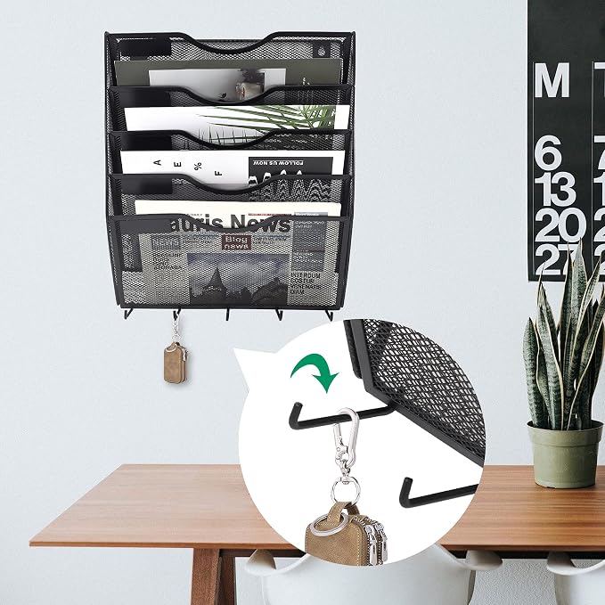 EASEPRES 5 Pocket Mesh Hanging File Organizer - Image 7
