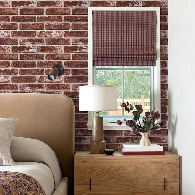 Commomy 3D Peel and Stick Brick, Ultralight Thin PVC Faux Brick Wall Panels - Image 8