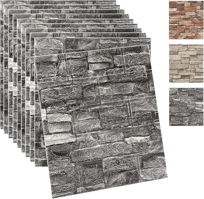 Yutianli 20PSC 3D Wall Panels Peel and Stick Faux Brick Wall Panels by Yutianli