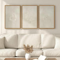 Framed Christian Wall Art Set of 3, Neutral Beige Psalm Scripture Canvas Prints by Cuspin