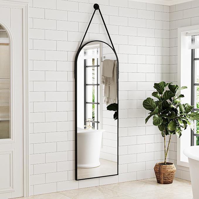 Full Length Mirror, Arched Wall Mounted Mirror, Wall Mirrors Full Length - Image 3