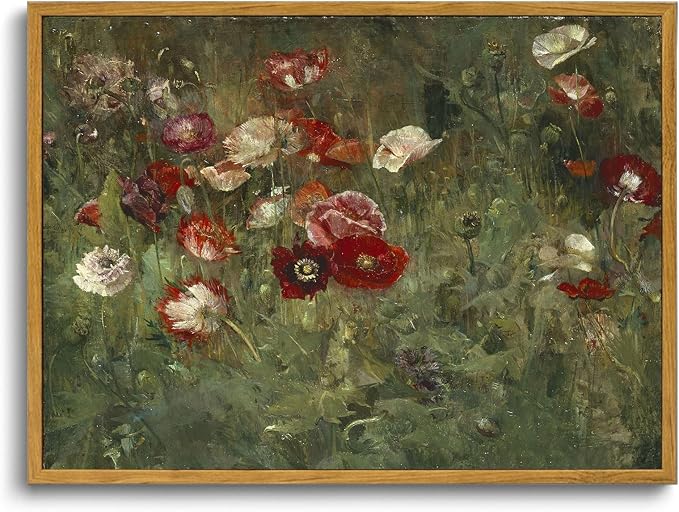 OIQArtOIQ Vintage Landscape Canvas Wall Art Framed Natural Scenery Painting by OIQArtOIQ