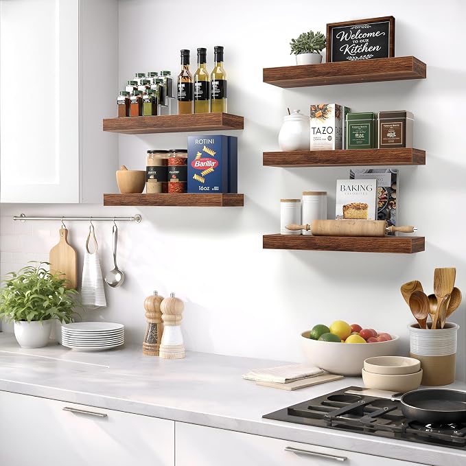 Sorbus Floating Shelves for Wall – 16 Inch Floating Shelf for Kitchen, Living - Image 5