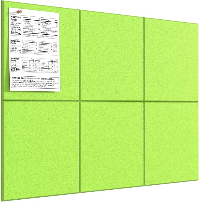 MaxGear Large Cork Board for Wall 36" x 24", Fruit Green Bulletin Board by MaxGear