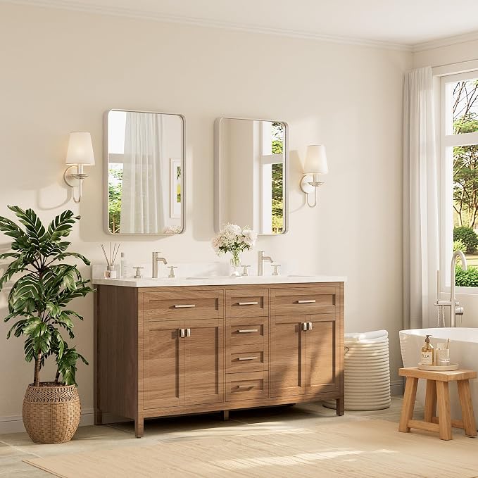 TETOTE Brushed Nickel Mirror 22 x 30 Inch - Image 2