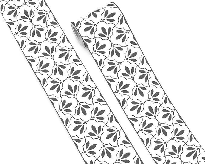 FLFK Wallpaper Border Black and White Patterns Peel and Stick Wall Border Self by FLFK