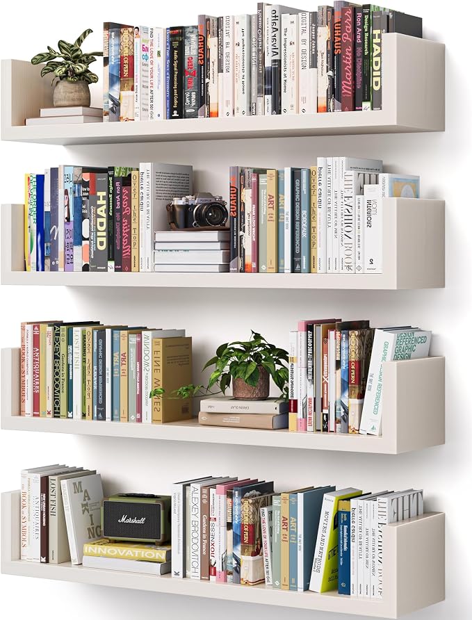 Wall Bookshelf, U Shaped Floating Bookshelf, Hanging Bookshelves by Unknown