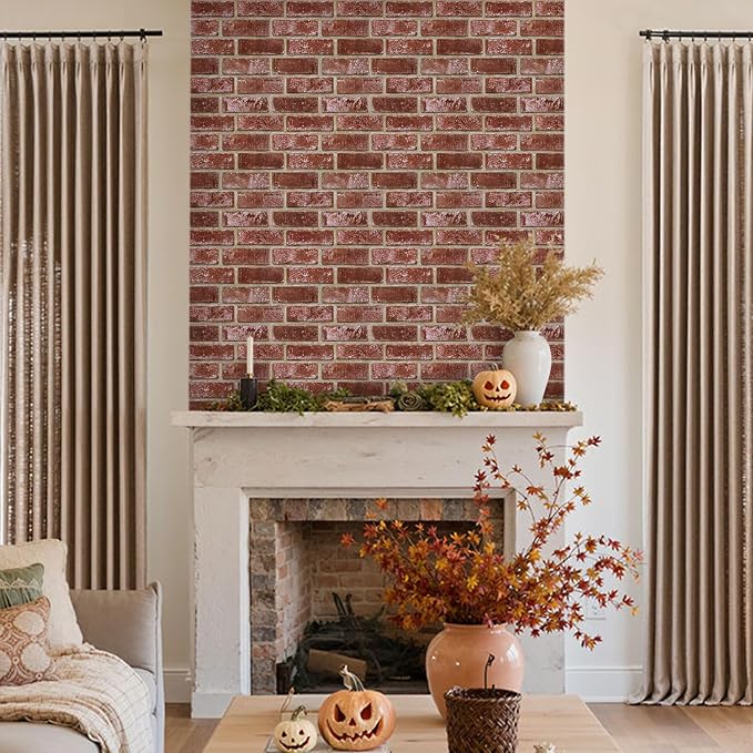 3D Peel and Stick Faux Brick Wall Panels 11.8" x 11.8" 10-Pack, Small - Image 9