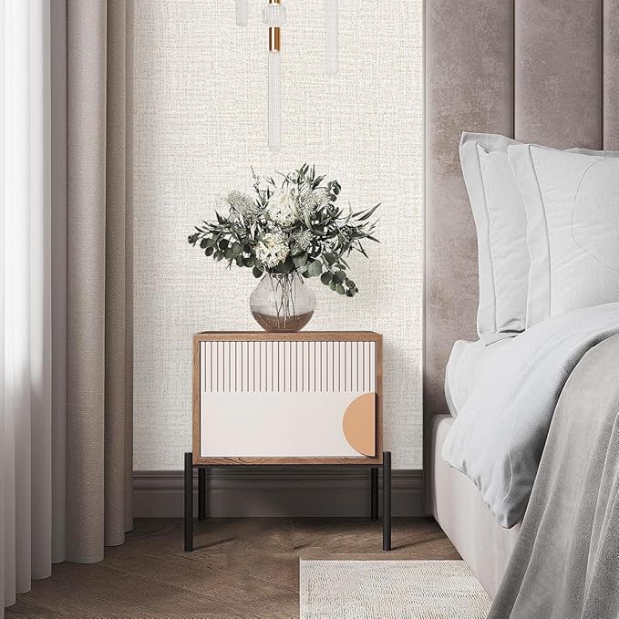 Beige Wallpaper Grasscloth Peel and Stick Wallpaper Contact Paper - Image 3