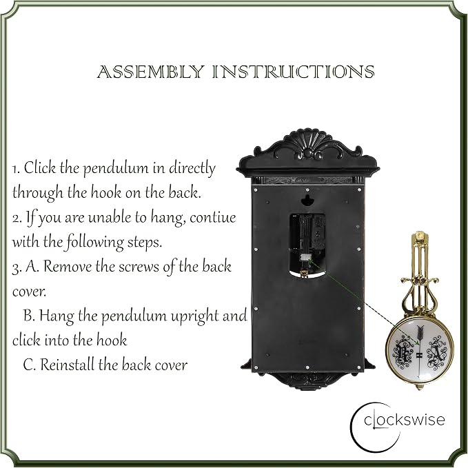 Clockswise Vintage Grandfather-Style Wall Clock - Image 8