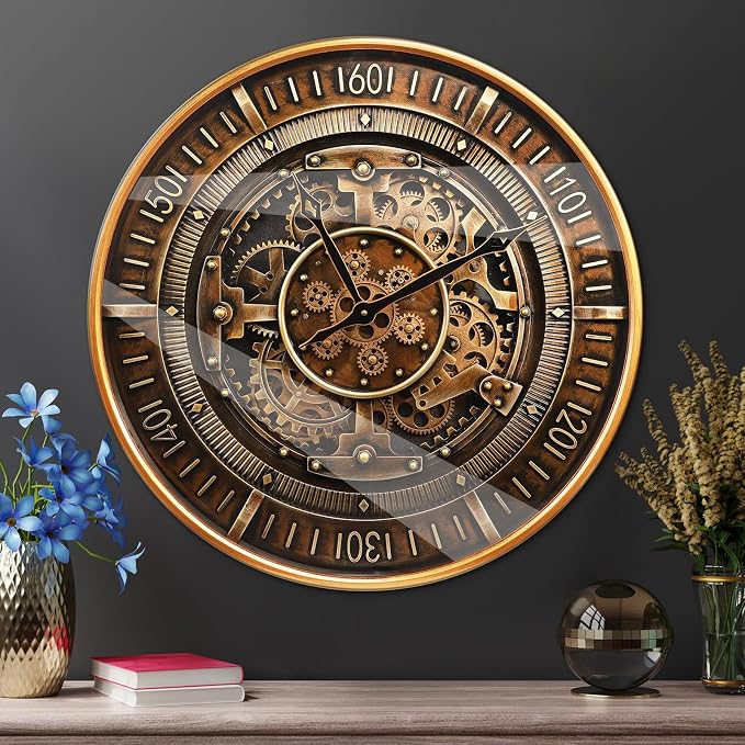 24 Inch Real Moving Gears Wall Clock - Image 7