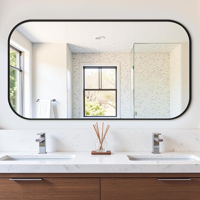 Bathroom Mirror for Wall, Large Bathroom Vanity Mirror for Over Sink 30 x 55 by Unknown
