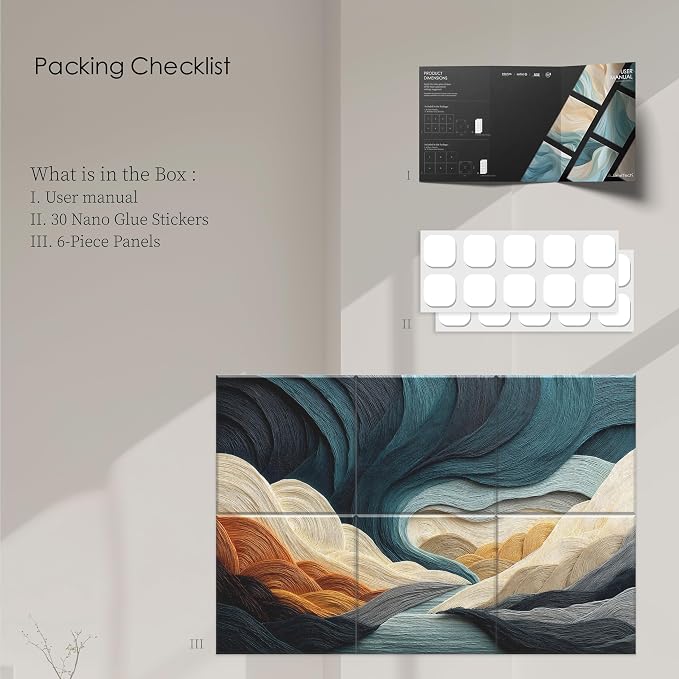 6 Pack Sound Absorbing Panels 72x48 Inch Decorative Acoustic Panels Acoustic - Image 7