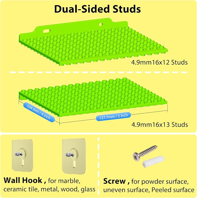 6 Wall Display Shelf for Lego Bricks, 4x5 inch Dual-Sided Floating Shelves - Image 4